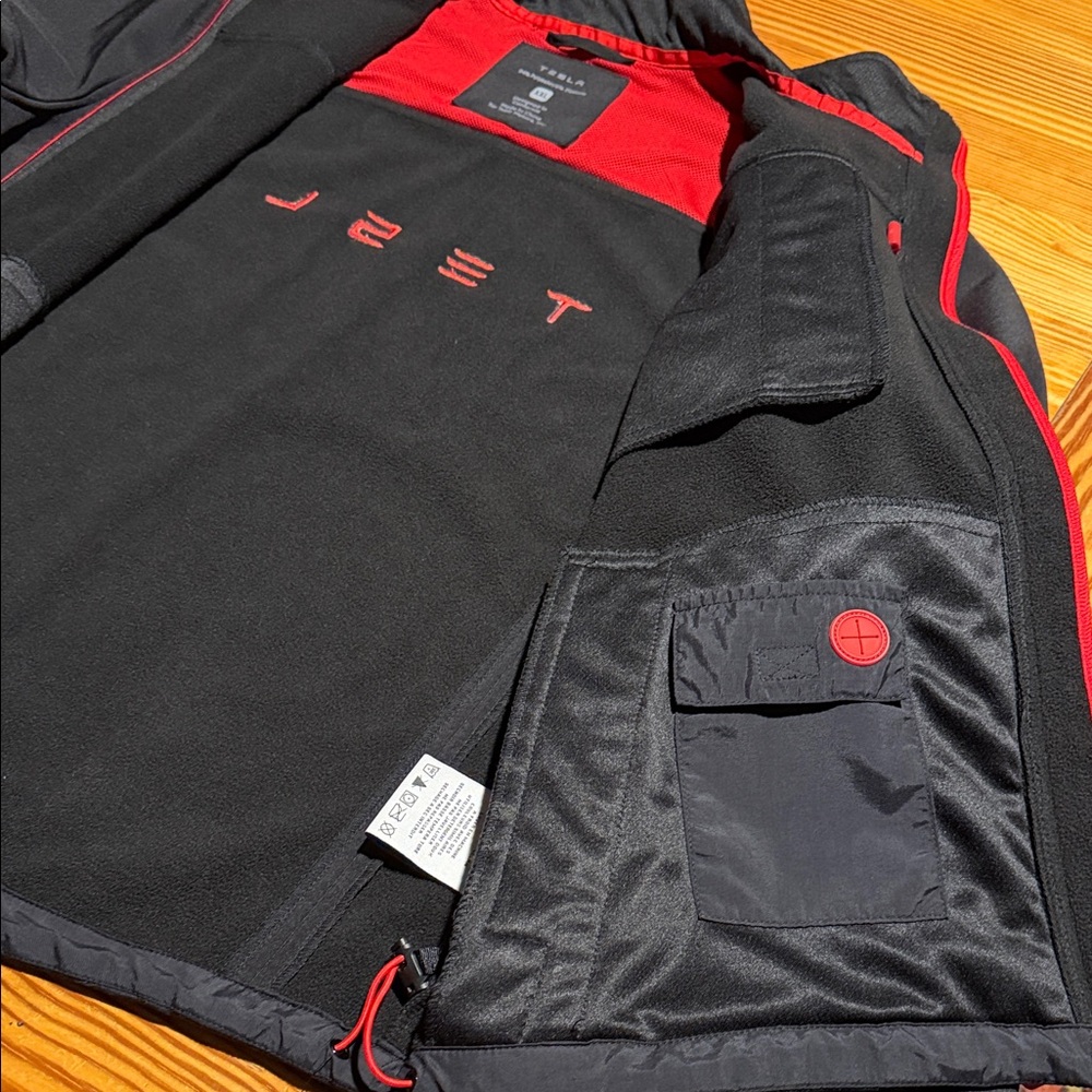 Tesla Men's Black and Red Performance Jacket - Picture 5 of 6